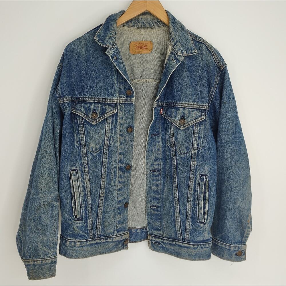 Levi's Vintage Jean Trucker Jacket Pockets USA Classic Coat Blue Size XL